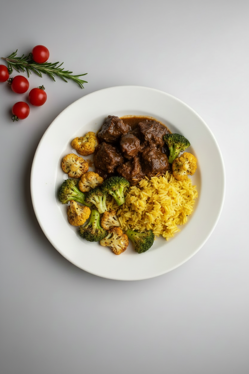 High-Protein Jerk Beef & Veggie Feast